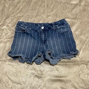 Cat & Jack Striped Blue Denim Shorts